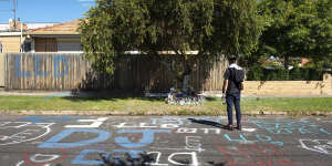 The scene on the corner of Horton and Elizabeth streets,North Coburg,where Declan Cutler,16,was allegedly murdered.