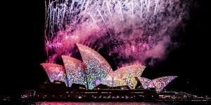 Sydney’s night sky was lit up on Friday night,marking the opening of the Vivid Festival.