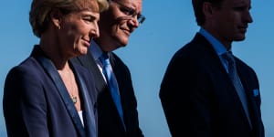 Prime Minister Scott Morrison with Attorney-General Michaelia Cash,who oversees appointments to the independent Administrative Appeals Tribunal.