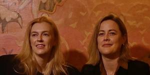 Director Gracie Otto (left) and producer Nicole O’Donohue in the Butterfly Room at the State Theatre in Sydney.