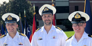 Lieutenant Commander James Heydon,Lieutenant Commander Adam Klyne,and Lieutenant William Hall