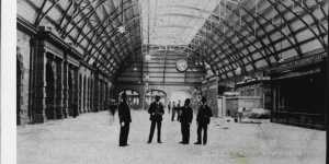 The main concourse at Sydney’s Central Station in 1906.