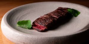 The beef at Raku,Canberra,is delicious.