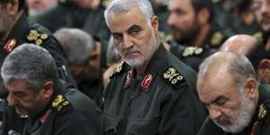 Qassem Soleimani,centre,has been killed by a US strike,the Pentagon confirmed.