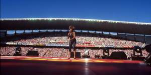 Tina Turner performs at the 1993 grand final.
