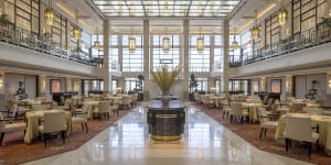 The hotel’s expansive Lobby Restaurant for all-day dining and the signature Peninsula afternoon tea.
