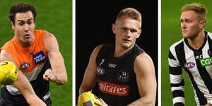 Adam Treloar and Jaidyn Stephenson.