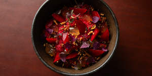 Plum shiso granita.