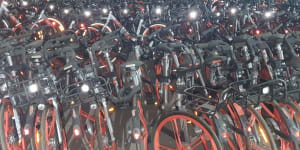 1300 share bikes abandoned in Sydney warehouses never ridden