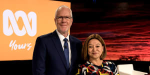 Former ABC chair Justin Milne and MD Michelle Guthrie,who fell out spectacularly over email.