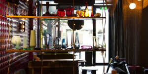 The bar's interior is attractive and cosy.