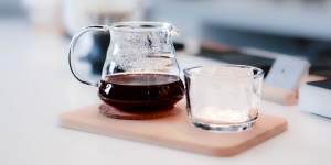 Iced coffee from Ratio Coffee in Crows Nest,brewed using the time-consuming pour-over method.