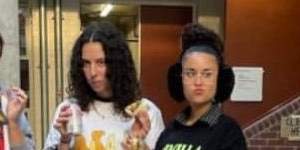 A banner that has angered members of Melbourne’s Jewish community.