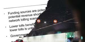 A confidential document reveals early thinking within Treasury about how to compensate toll road operators for network-wide reductions in charges for motorists.