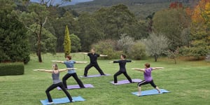 Lean in:Yoga with a view at Solar Springs Retreat in NSW's Southern Highlands.