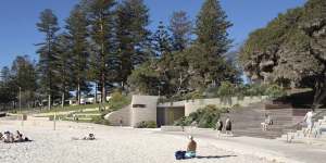 The proposed site for a re-located boat shed on Cottesloe beach.