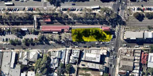 A map of the site in Fairfield earmarked for a green development known as Nightingale 2.0. 