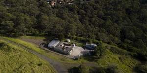 An aerial view of the Westleigh training facility of the NSW Rural Fire Service.