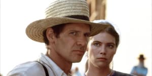 Harrison Ford and Kelly McGillis in Witness,which won Oscars for best editing and original screenplay.