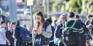 Labor has pledged to ban phones in schools.
