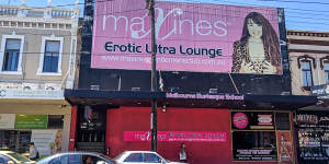 Maxine’s strip club in Brunswick in Melbourne’s north.