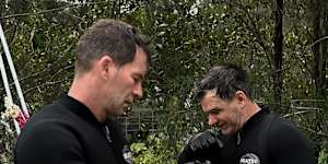 The NSW Police diving unit searched the creek near the place where Audrey Griffin’s body was found for clues about what happened on the night she died.