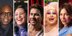 Dave Chappelle,Lorinda May Merrypor,Hugh Sheridan,Freida Commitment and Ella Hooper will all feature at festivals and shows in Melbourne this month.