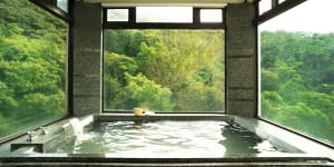 The Gaia Hotel has hot spring baths in its suites.