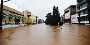 Severe flooding hits Lismore in northern NSW in the worst flood ever recorded on Monday February 28 2022. Photo:Elise Derwin/ SMH. .