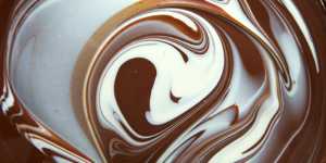 Swirls of melted chocolate magic.