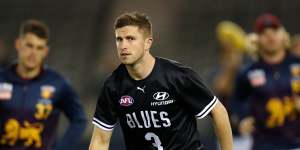 No decision has yet been made on the playing future of former Blues skipper Marc Murphy (pictured) beyond 2021.