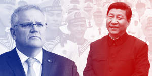Composite:Scott Morrison,Xi Jinping