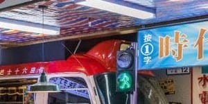 The Hong Kong bus that serves as Kowloon Cafe's bar had to be cut into six pieces and reassembled on site.