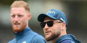 Brendon McCullum with Ben Stokes at Lord’s.