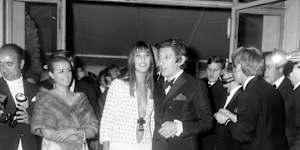 Jane Birkin with Serge Gainsbourg at the Cannes Film Festival in 1969.
