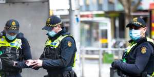 Protective Services Officers patrolling and issuing fines in Melbourne’s CBD.