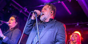 Russell Crowe is clearly having the time of his life at Indoor Garden Party.