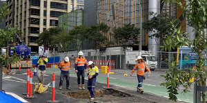 Early excavation work began in Adelaide Street in late September,2021.