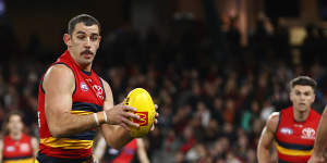 Taylor Walker tried hard for the Crows.