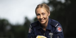 Eels player Abbie Church has gone part-time in her job as a paramedic to play NRLW.