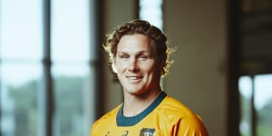 Former Wallabies captain Michael Hooper who is now playing for Australia 7s team Rugby Australia at Moore Park,Monday 20th of November 2023. 