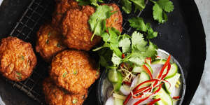 Asian flavours galore:Thai-style fish cakes with cucumber relish.