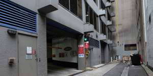 The entrance to the Wilson Parking on Merlin Alley which is ranked the most disliked place in Melbourne.
