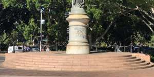 The statue of Queen Victoria was also targeted in the attack,with expletive-laden words painted onto the pedestal.