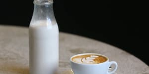 Fresh almond milk is becoming a popular choice for coffees in cafes such as Melbourne's Patch.