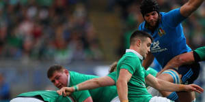 Ireland thrash Italy in nine-try rout in Six Nations 