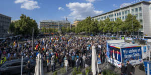 An AfD rally in Mannheim,Germany last week. The party has gained more seats in the European parliament.