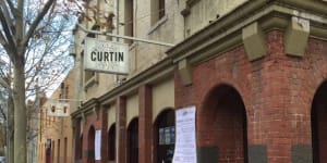 The Curtin,at the city end of Lygon Street.