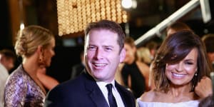 Former Today co-hosts Karl Stefanovic and Lisa Wilkinson at the Logies in 2015.