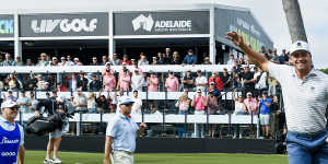 Bryson DeChambeau during the second round of LIV Golf Adelaide.